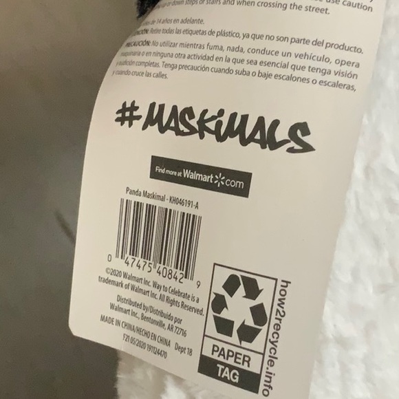 Maskimals Oversize Plush Mask Dan Dee Big Greeter Heads Panda - Picture 3 of 4